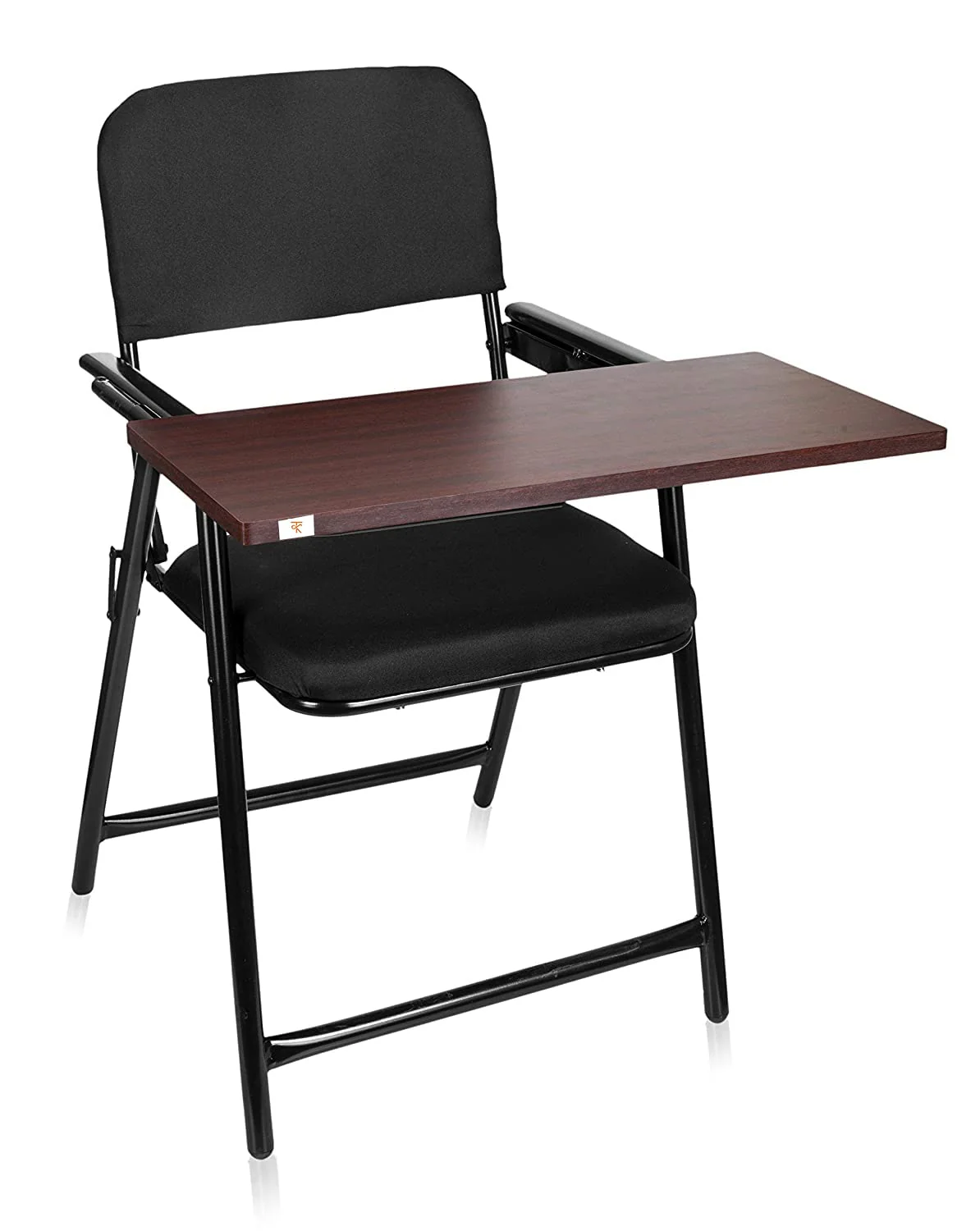 Folding Study Chair with Writing Pad & Cushion , with Heavy Duty Metal Ergonomic, Compact Reading Chair for Students & Adults , 6-Month Warranty (Black) - Image 5