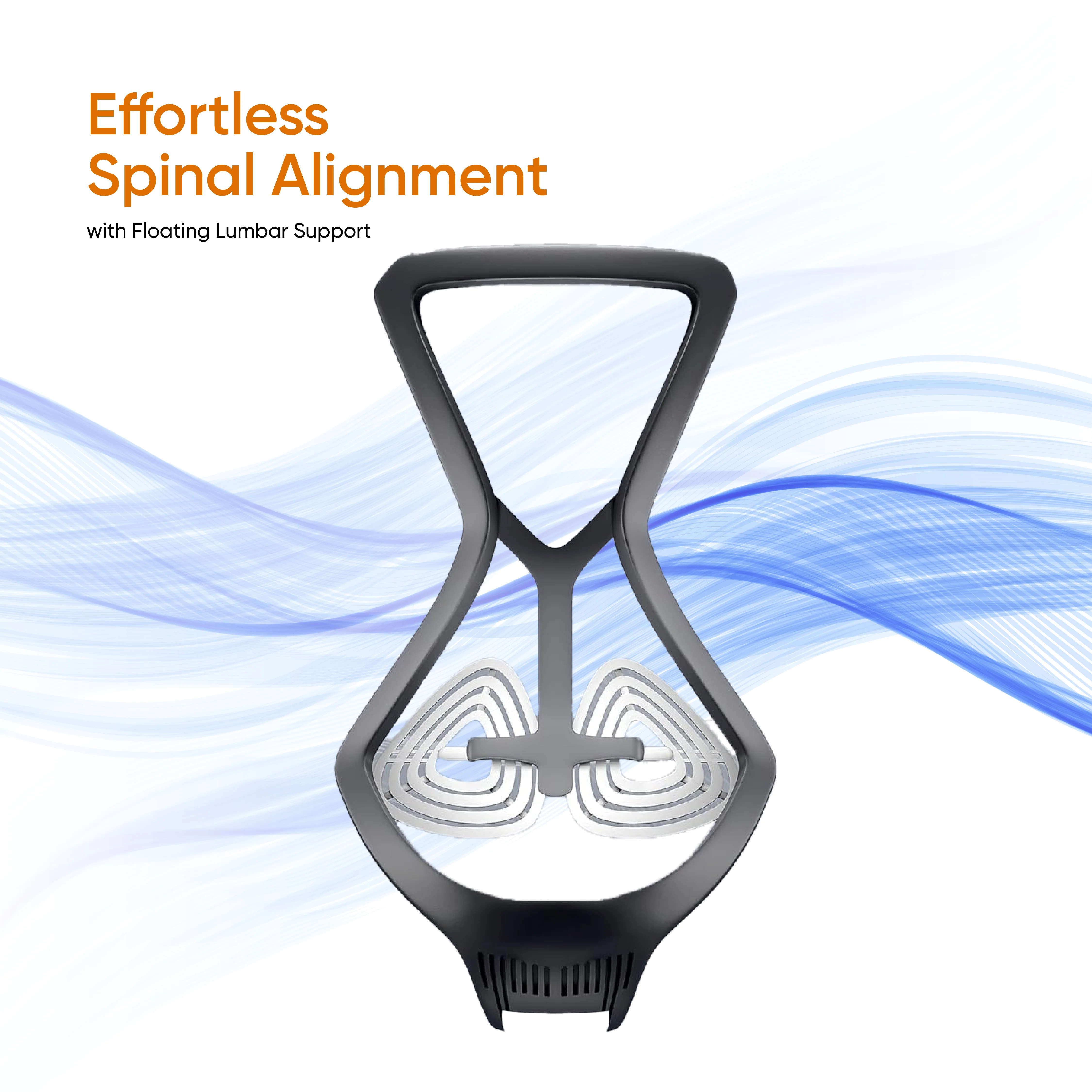 Modesty High Back Office Chair (White-Grey) - Image 6