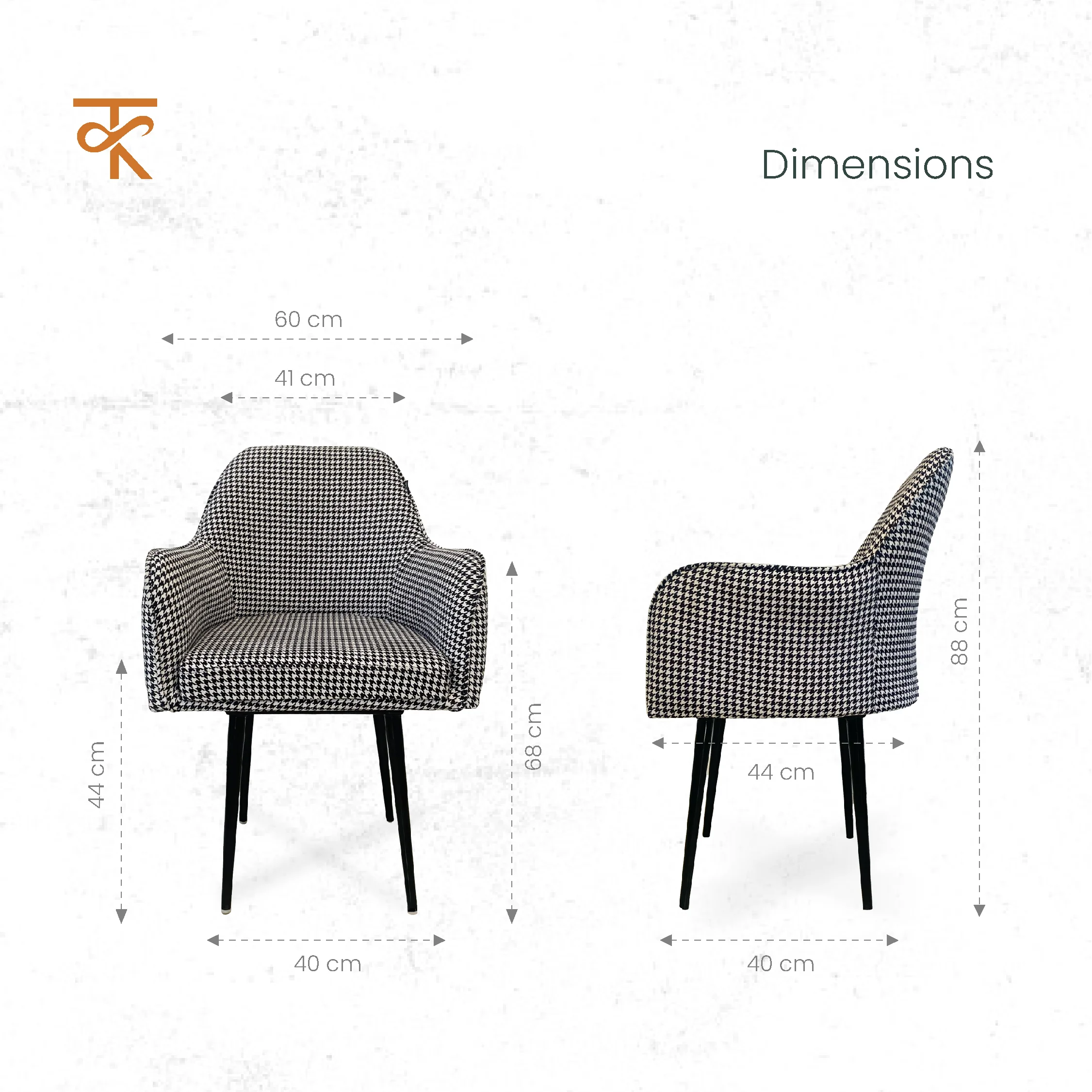 Naqsh Retro Velvet Swivel Accent Chair - Premium Lounge Chair for Living Room, Bedroom & Decor, 6 Months Warranty - Black and white - Image 5