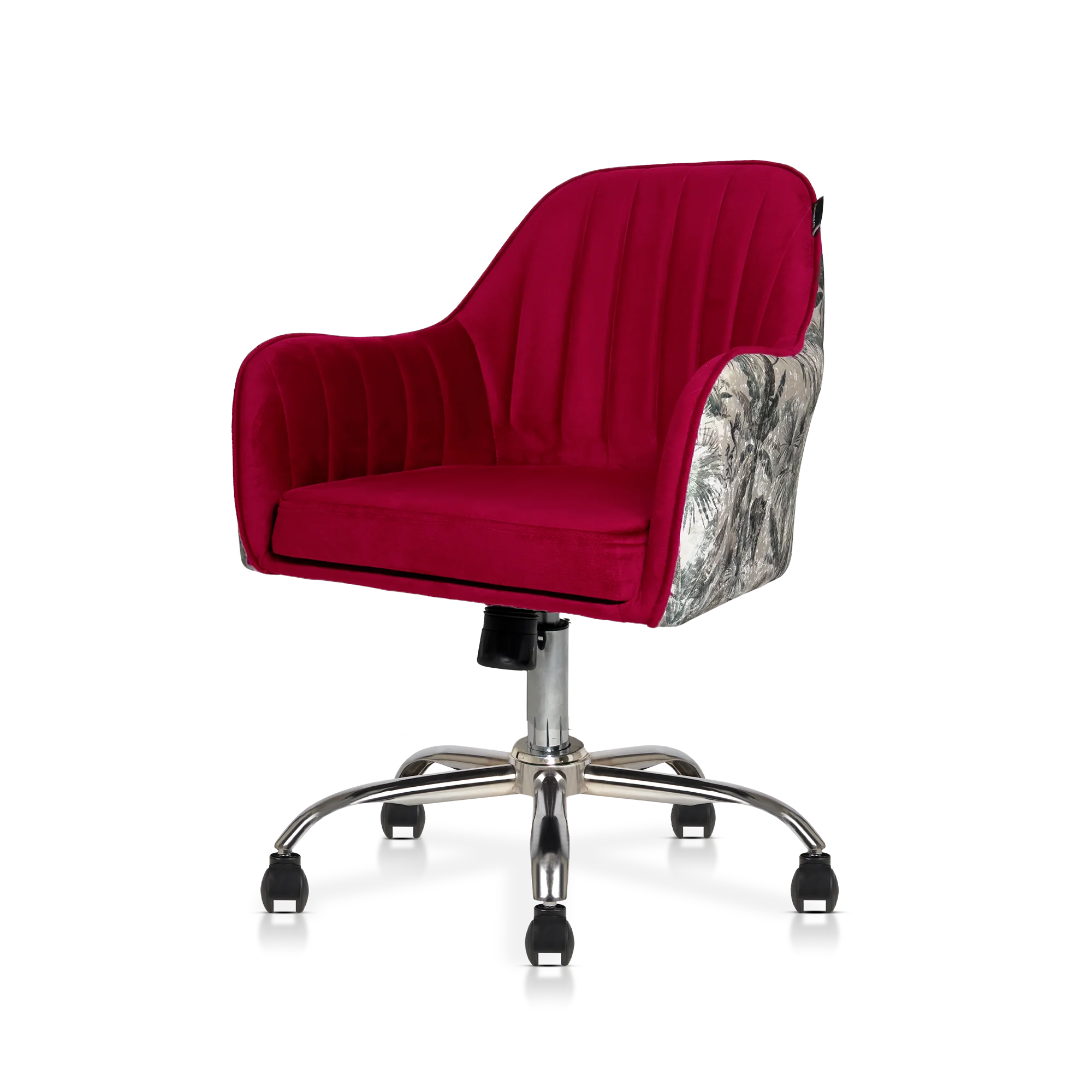 Sherni Accent Chair For Office - Adjustable Height, Tilt Lock, 360° Swivel, Heavy Duty Metal Base (Laila Pink) - Image 4