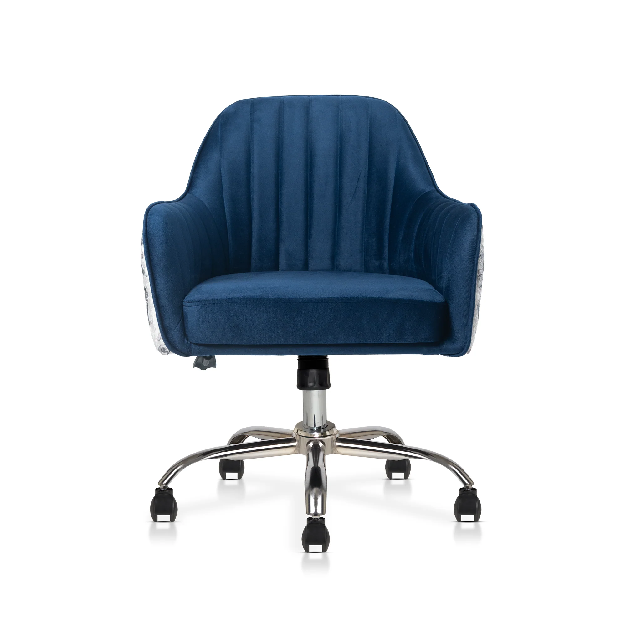 Sherni Accent Chair For Office - Adjustable Height, Tilt Lock, 360° Swivel, Heavy Duty Metal Base (Sapphire Blue) - Image 3