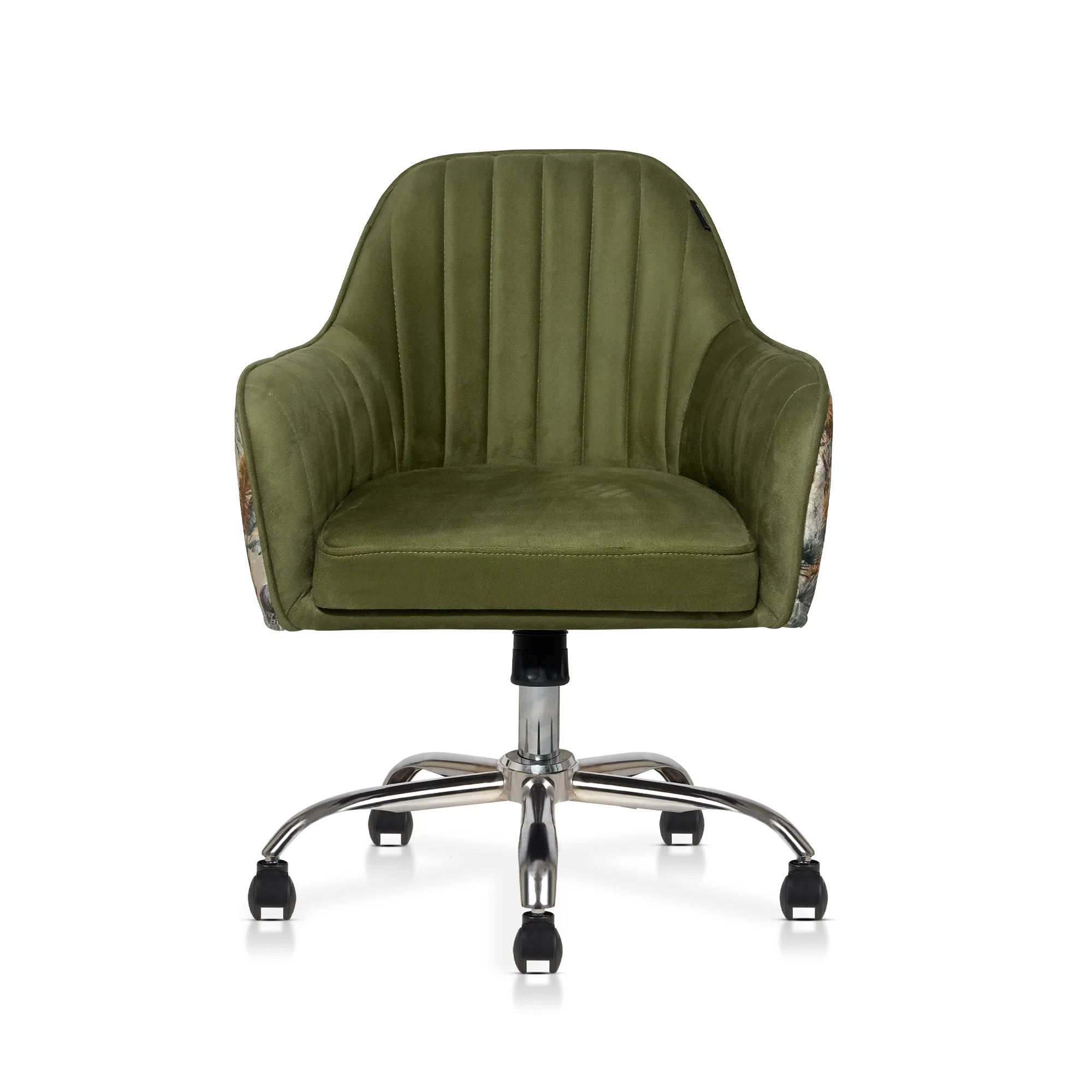 Sherni Accent Chair For Office - Adjustable Height, Tilt Lock, 360° Swivel, Heavy Duty Metal Base (Avocado Green) - Image 3